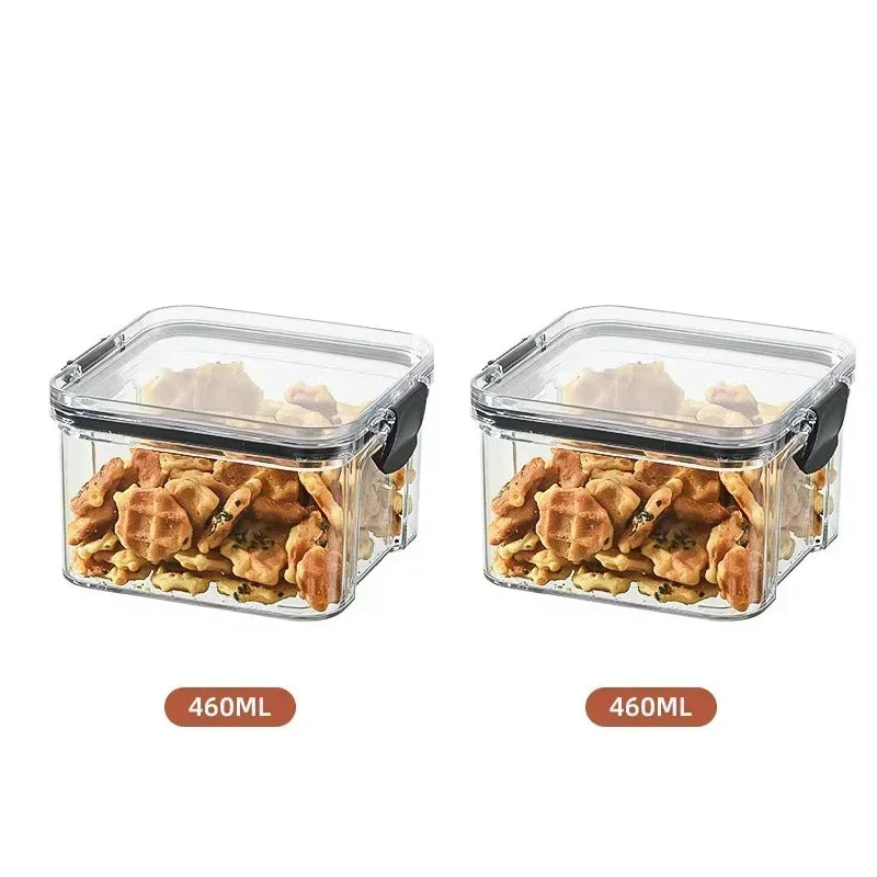 Stackable Fridge Organizer Bins – Airtight Storage Jars (Set of 2 or 4)