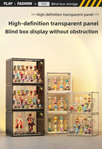 3-Tier Acrylic Display Case Dustproof Step Shelf for Figures & Jewelry