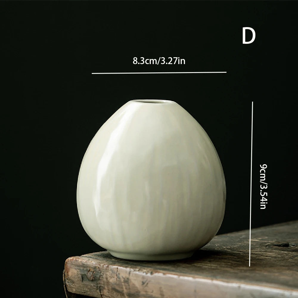 Celeste Ceramic Vase – Minimalist Nordic Living Room & Dining Table Decor