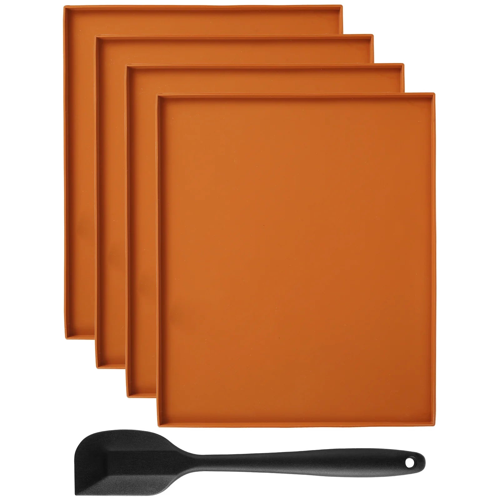 Silicone Dehydrator Sheets with Raised Edges, 6-Piece Set