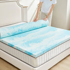 Cooling Mattress Topper Memory Foam Gel Queen 2-3 Inch Thick Breathable Bed Topper