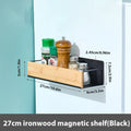 Magnetic Fridge Side Spice Rack – Black Iron Wall Mount