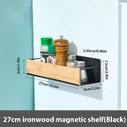 Magnetic Fridge Side Spice Rack – Black Iron Wall Mount