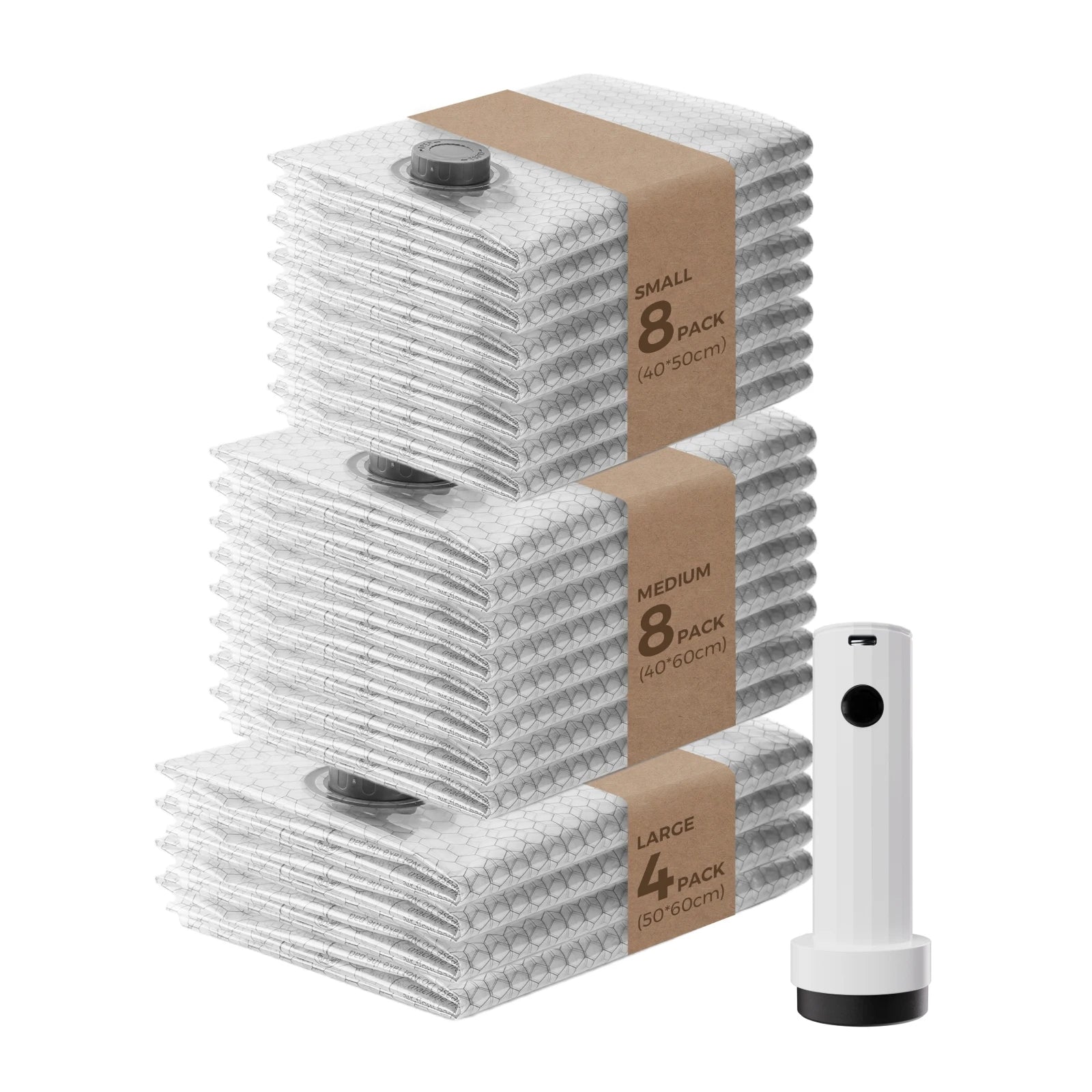 Vacuum Storage Bags with Electric Pump – Space-Saving Compression Set