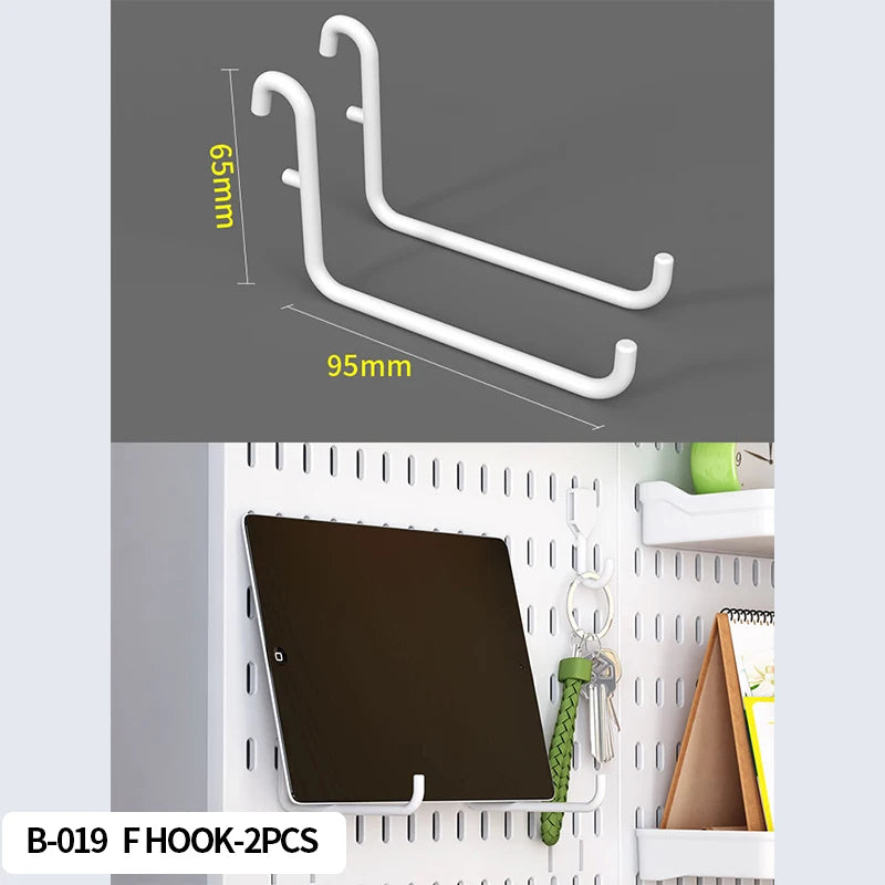 Modular Pegboard Wall Organizer Kit with No-Drill Installation