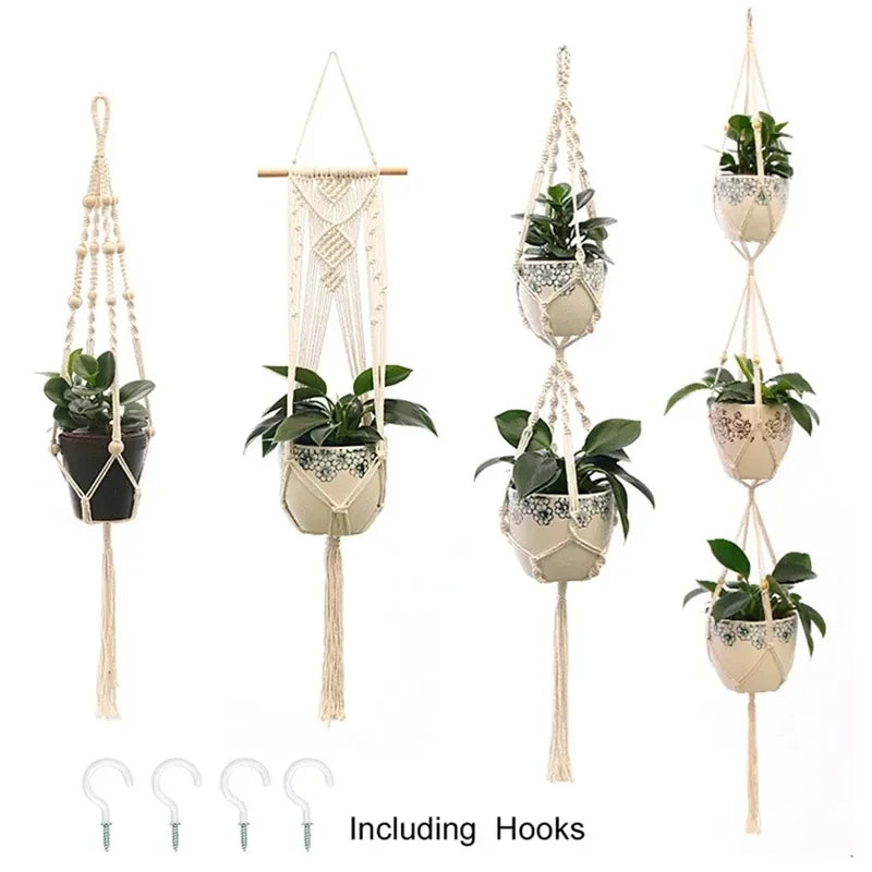 Handmade Macrame Plant Hanger Wall Hanging Basket Planter