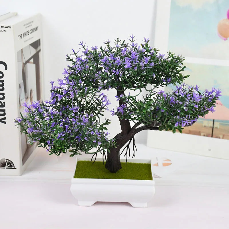 Artificial Bonsai Small Tree in Pot | Faux Desktop Plant Decor