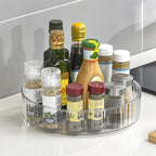 360° Rotating Lazy Susan Organizer – Clear Turntable for Fridge & Pantry