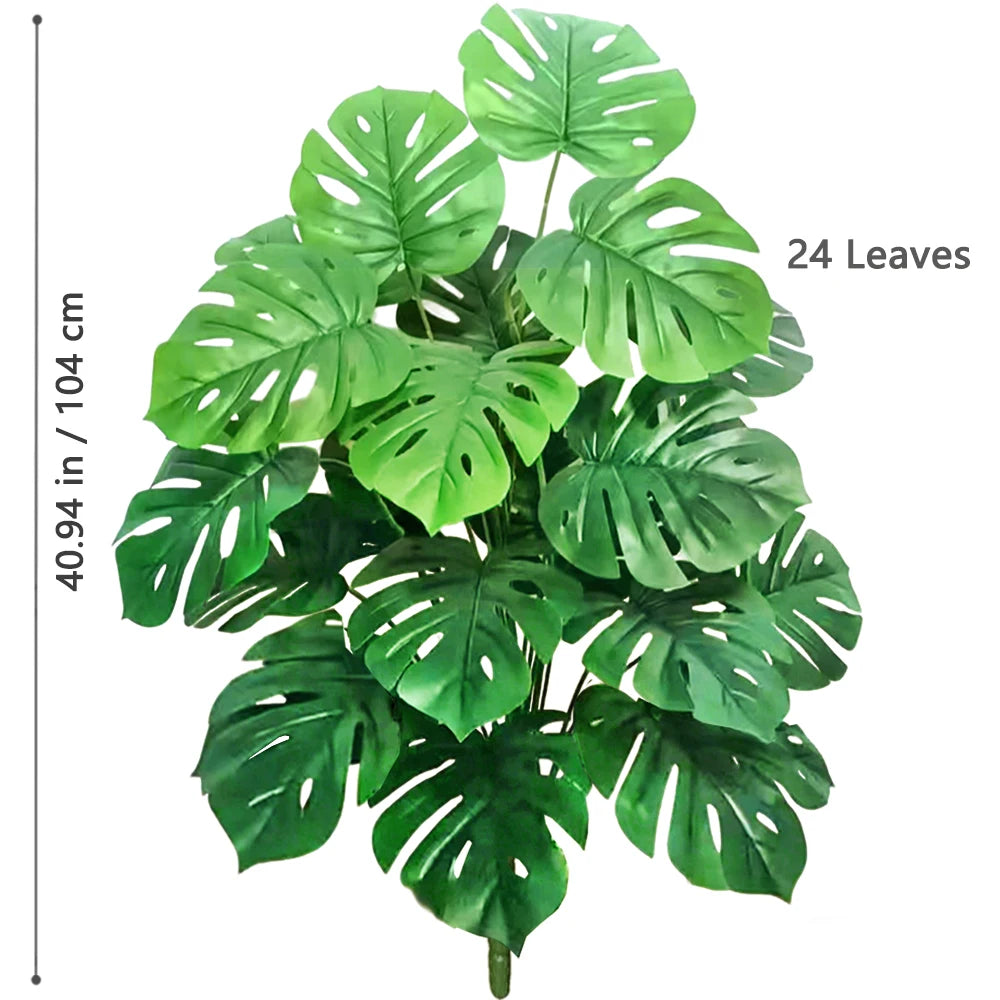 Artificial Monstera Plant Fake Palm Tree Indoor Floor Decor