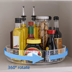 360° Rotating Lazy Susan Organizer – Clear Turntable for Fridge & Pantry