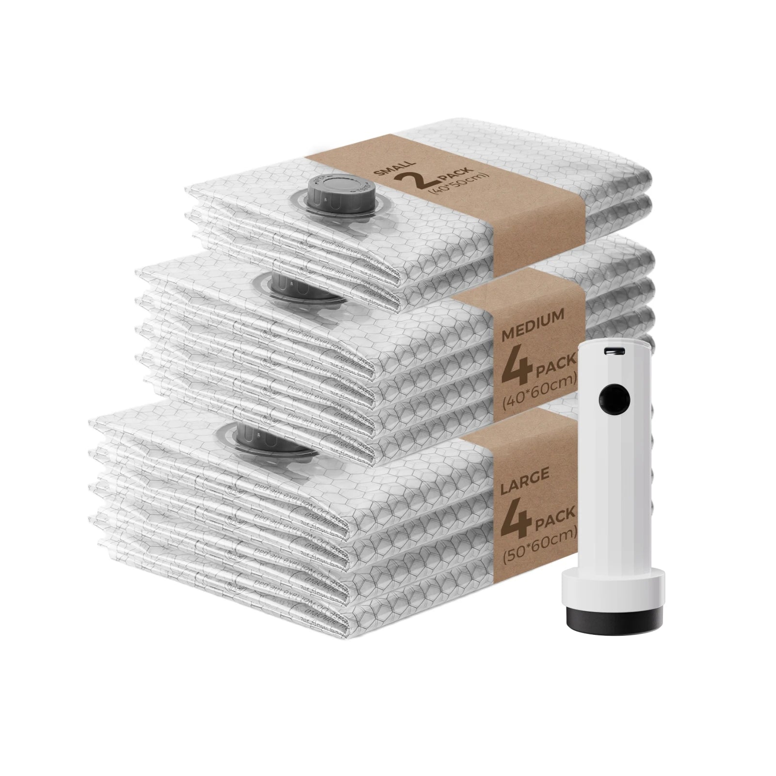 Vacuum Storage Bags with Electric Pump – Space-Saving Compression Set