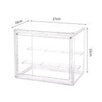 3-Tier Acrylic Display Case Dustproof Step Shelf for Figures & Jewelry