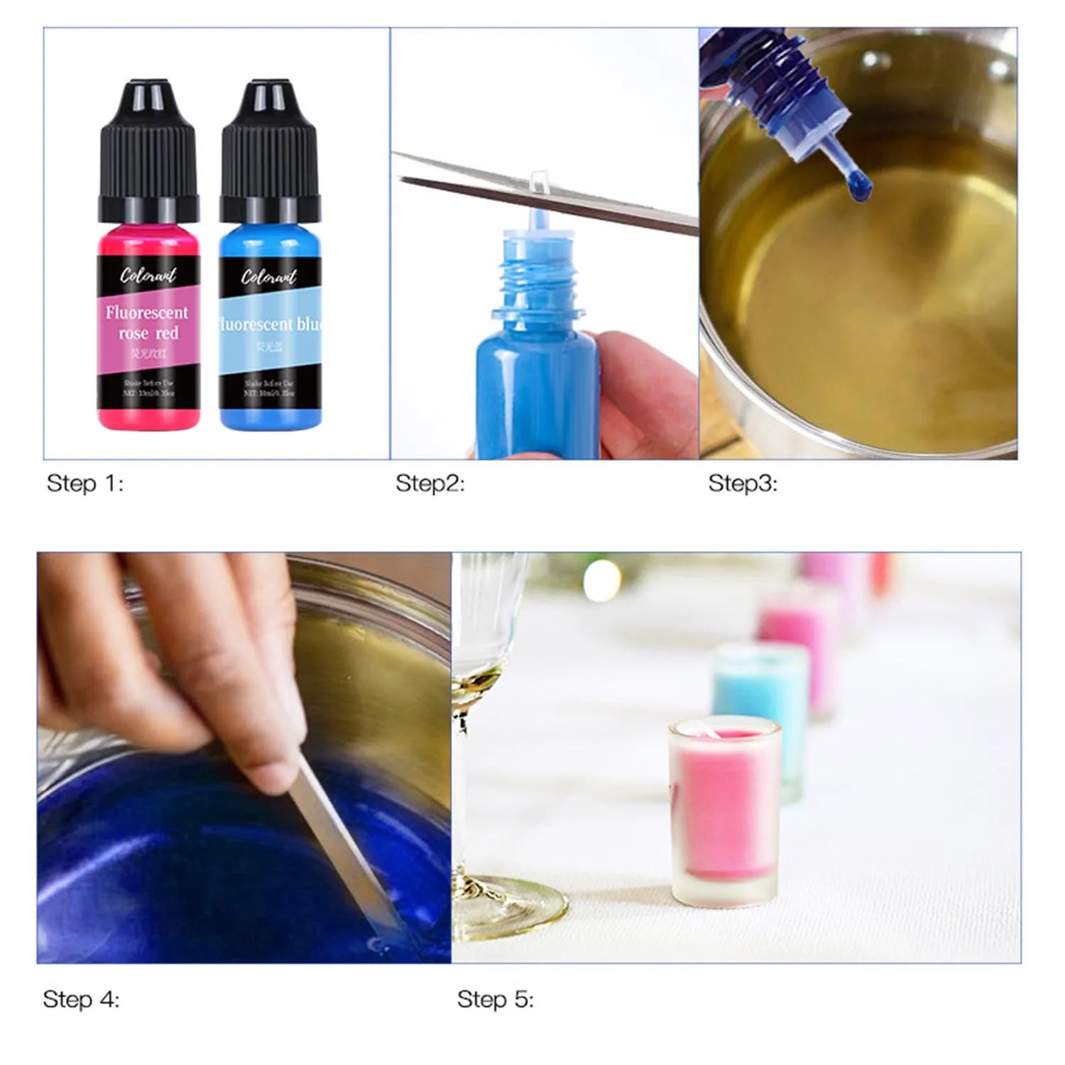 Liquid Candle Dye Set – DIY Candle & Soap Colorant Kit