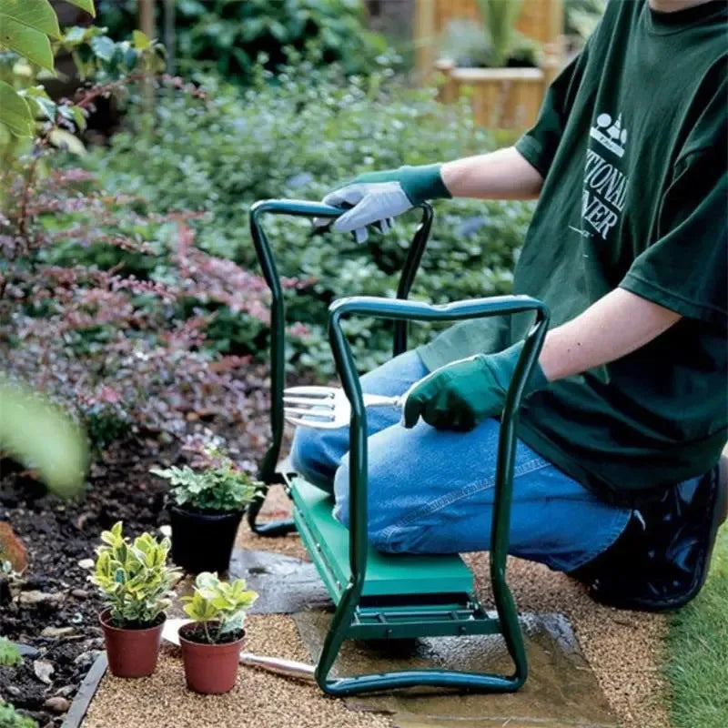 Garden Kneeler Folding Seat with Thicken Widen Soft Kneeling Pad Heavy Duty Foldable Gardening Bench Stool