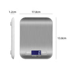 Digital Kitchen Scale 5kg – LCD Display & Stainless Steel Platform