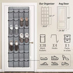 Over Door Shoe Rack Organizer with Large Mesh Pockets - 12 to 40 Pockets