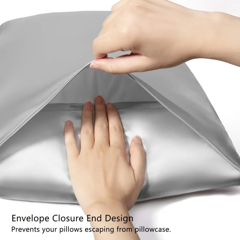 Satin Pillowcases for Skin and Hair Set of 2 Soft Cooling Pillow Covers