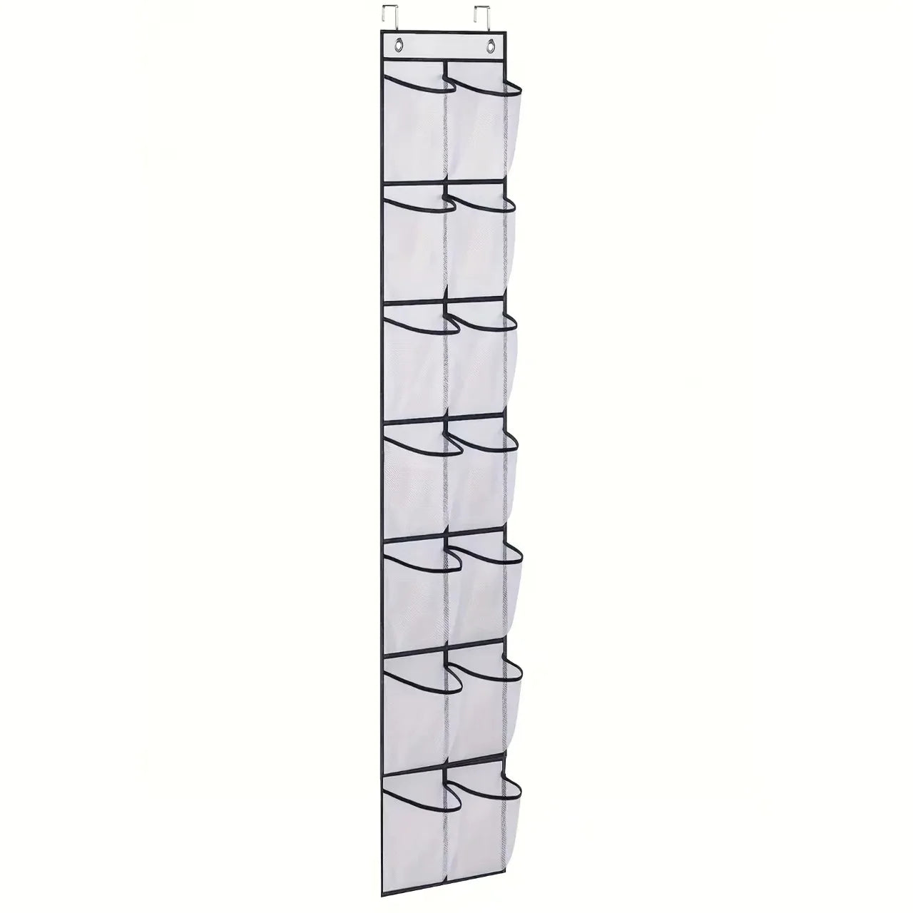 Over Door Shoe Rack Organizer with Large Mesh Pockets - 12 to 40 Pockets