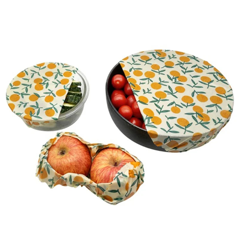 Reusable Beeswax Food Wraps – Organic Set of 3 Sizes