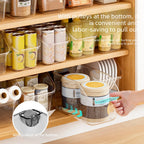 Under Sink Organizer with Wheels and Bottle Storage Bins