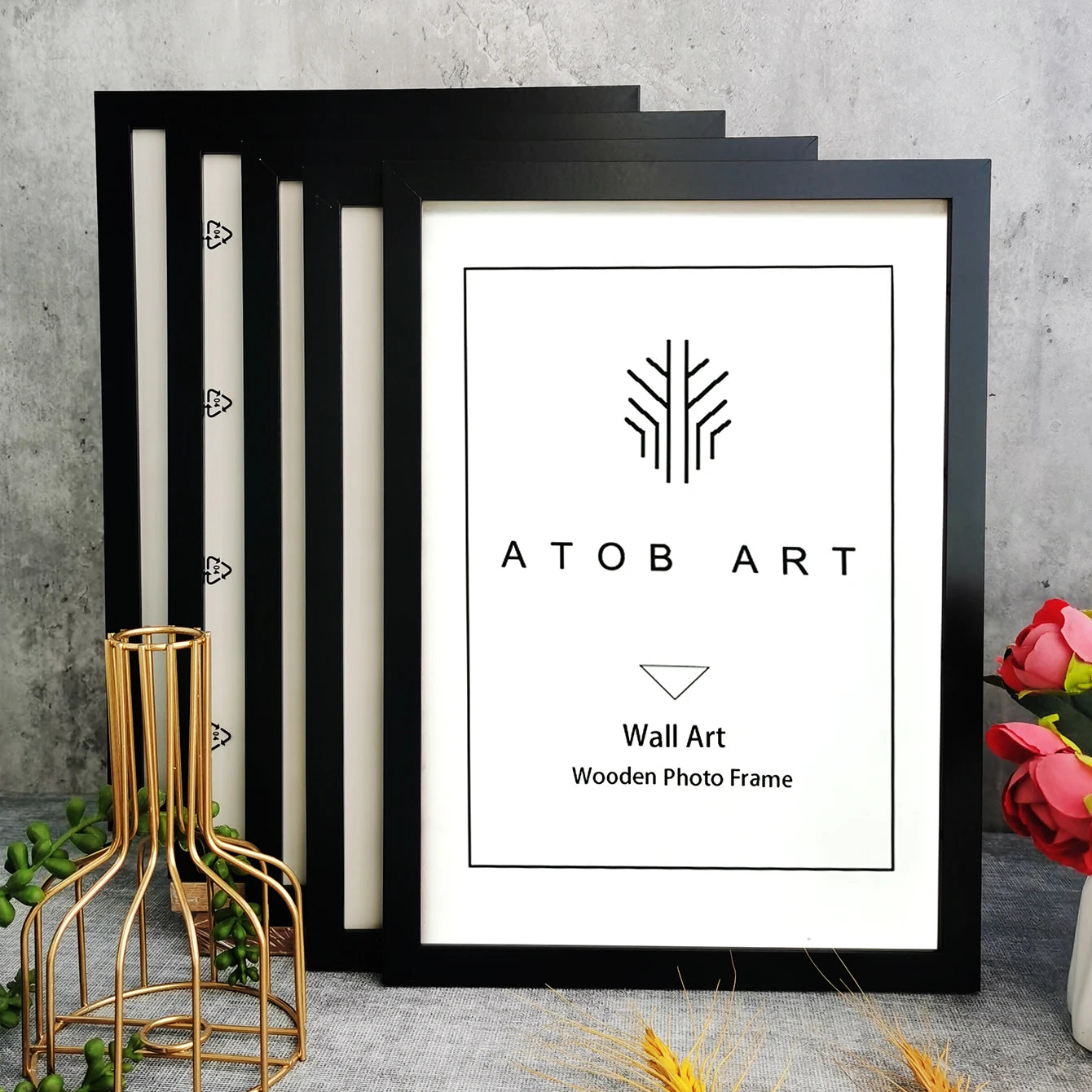 Wooden Photo Frames Set of 5 – 10x15, 15x20, 20x25 & A4 Sizes