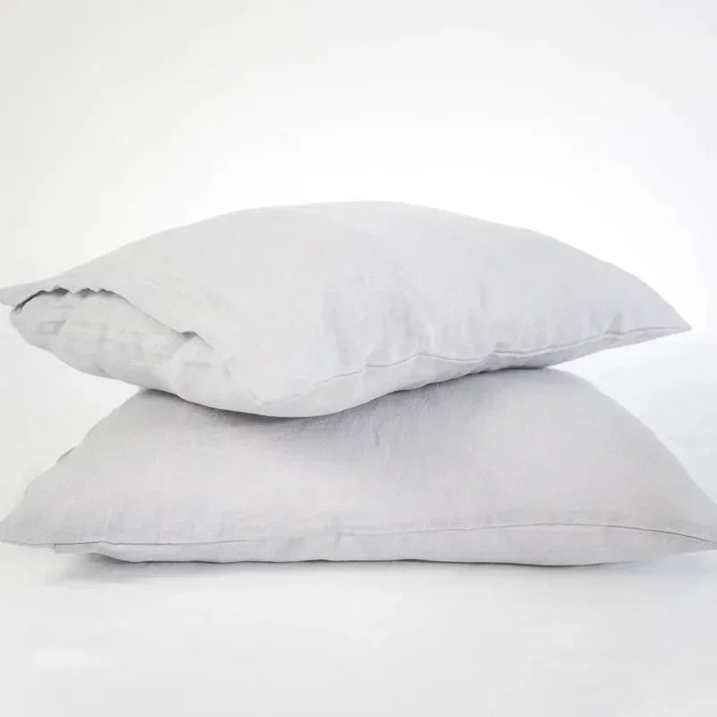 Pure Linen Throw Pillow Case Euro Sham – Solid Colour Cushion Cover