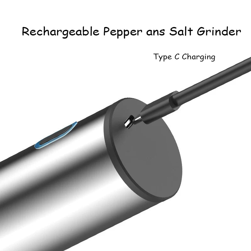 Electric Salt & Pepper Grinder Set – Rechargeable, Adjustable Coarseness