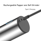Electric Salt & Pepper Grinder Set – Rechargeable, Adjustable Coarseness