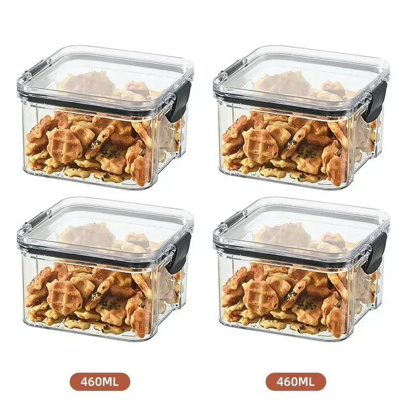 Stackable Fridge Organizer Bins – Airtight Storage Jars (Set of 2 or 4)