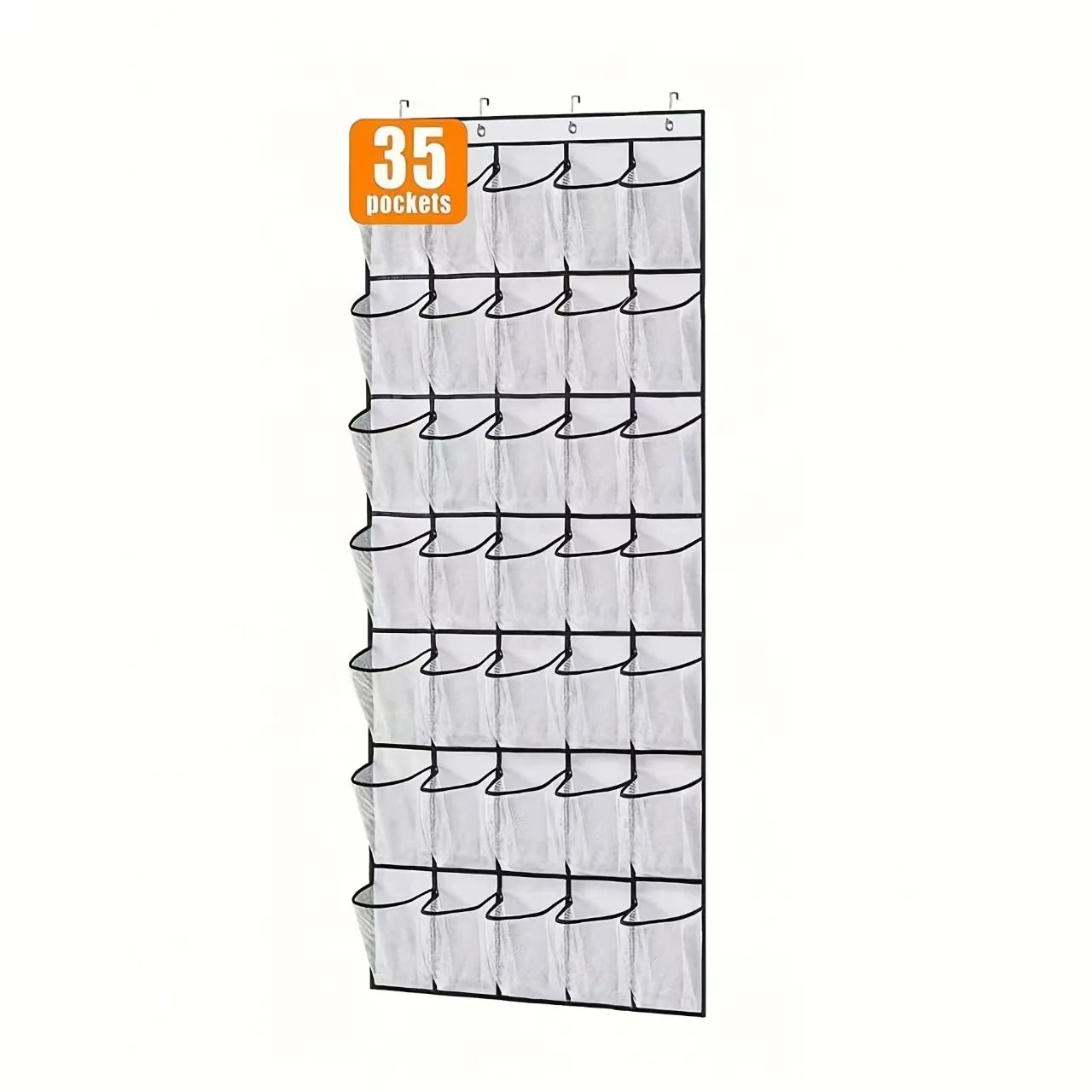 Over Door Shoe Rack Organizer with Large Mesh Pockets - 12 to 40 Pockets