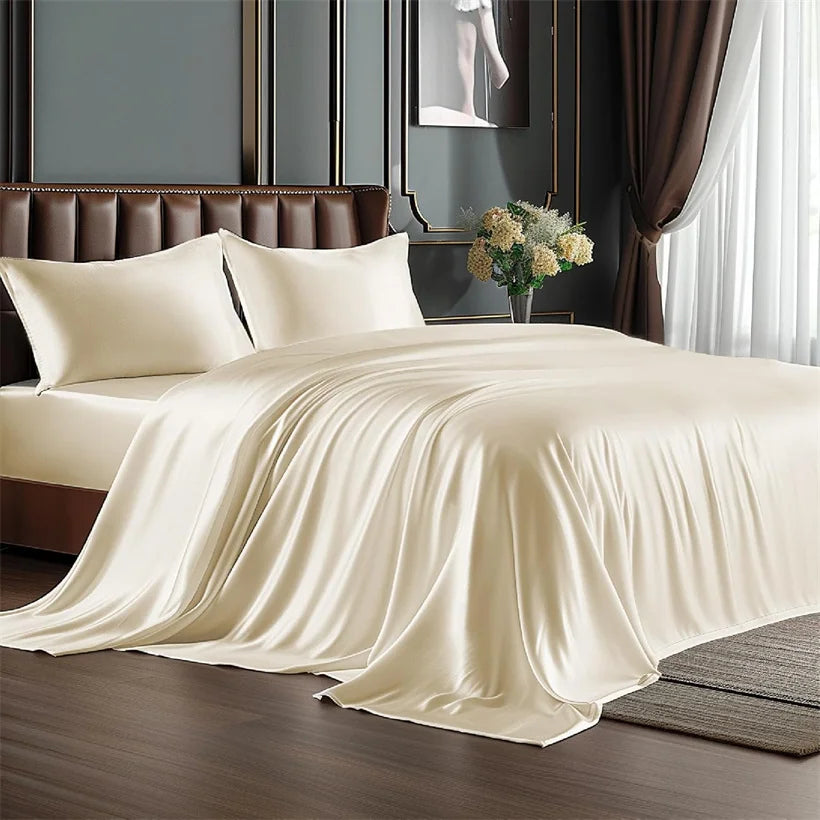 Mulberry Silk Duvet Cover Set 100% Natural Silk Bedding King Queen Single Double