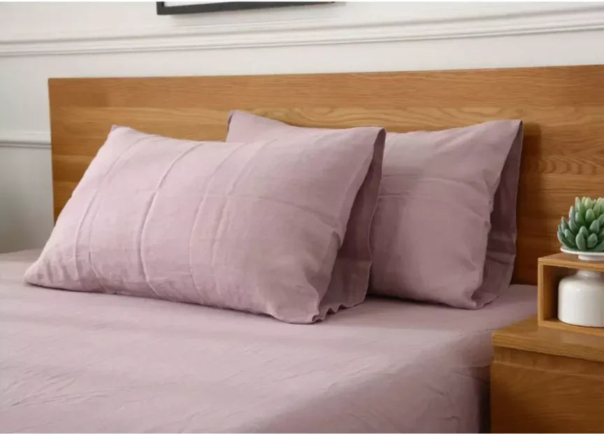 Pure Linen Throw Pillow Case Euro Sham – Solid Colour Cushion Cover