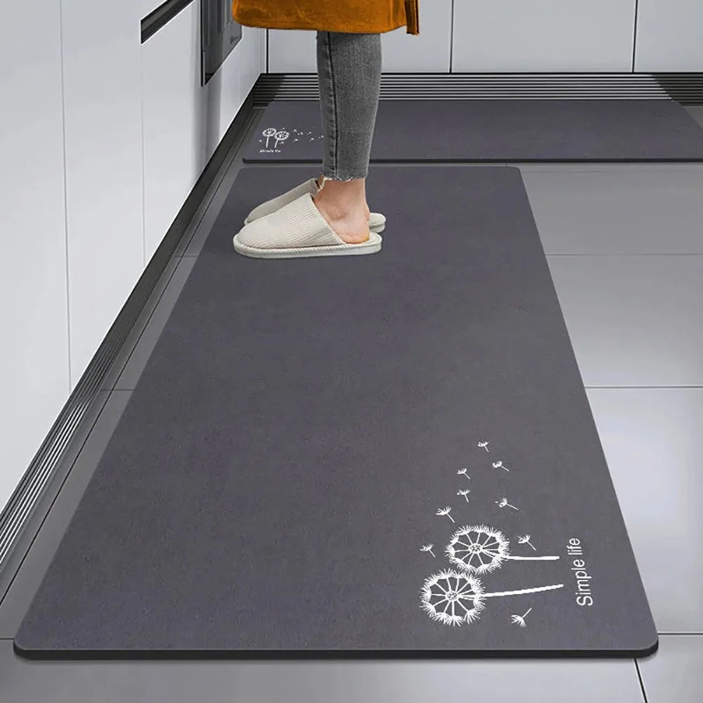 Crystal Velvet Non-Slip Kitchen Runner Rug – Absorbent & Soft