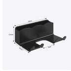 Wall Mounted Hair Dryer Holder No Drill 2-in-1 Compact Storage Rack