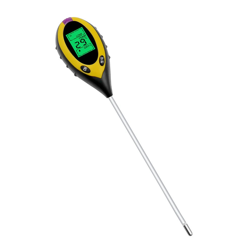 Wireless Smart Soil Tester Humidity Monitor LCD Display 4-in-1 Garden Moisture Meter