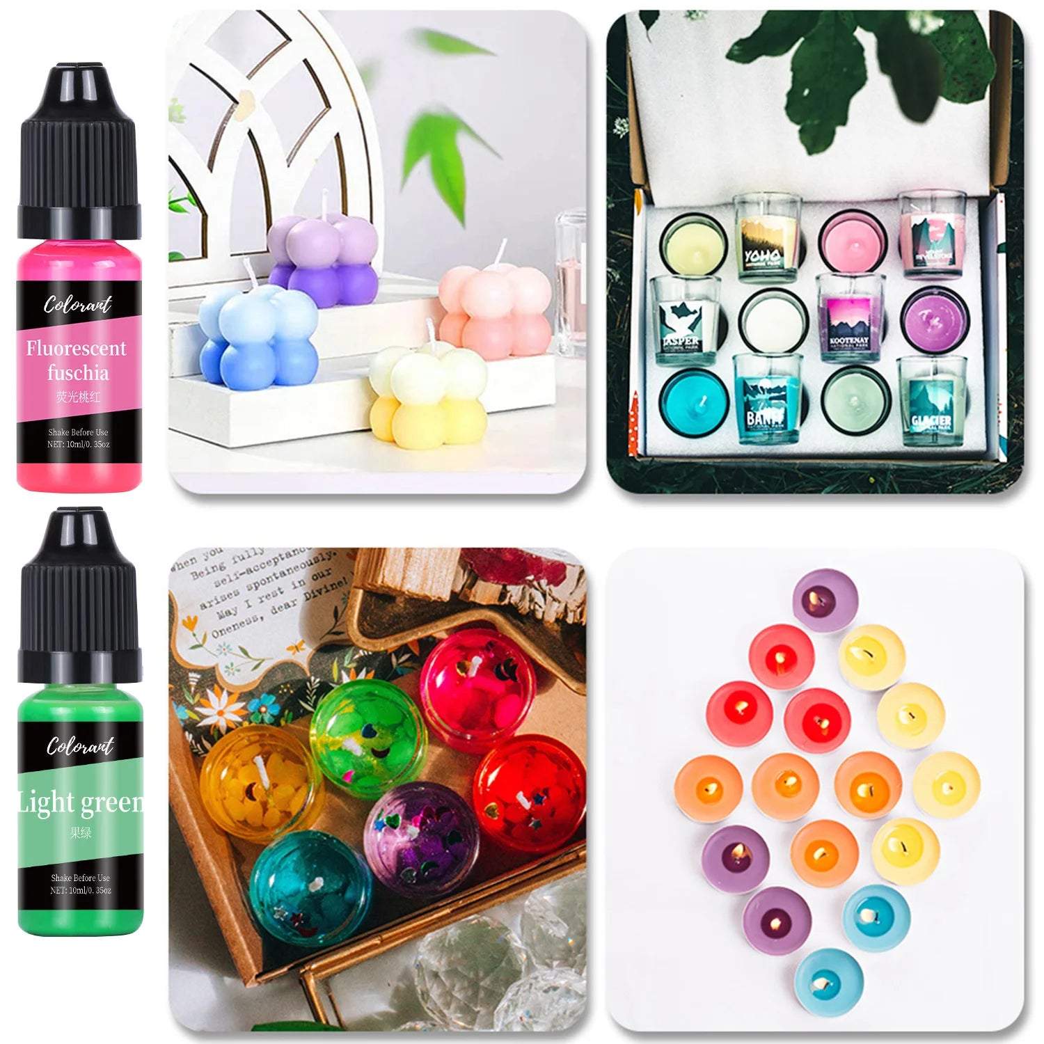 Liquid Candle Dye Set – DIY Candle & Soap Colorant Kit