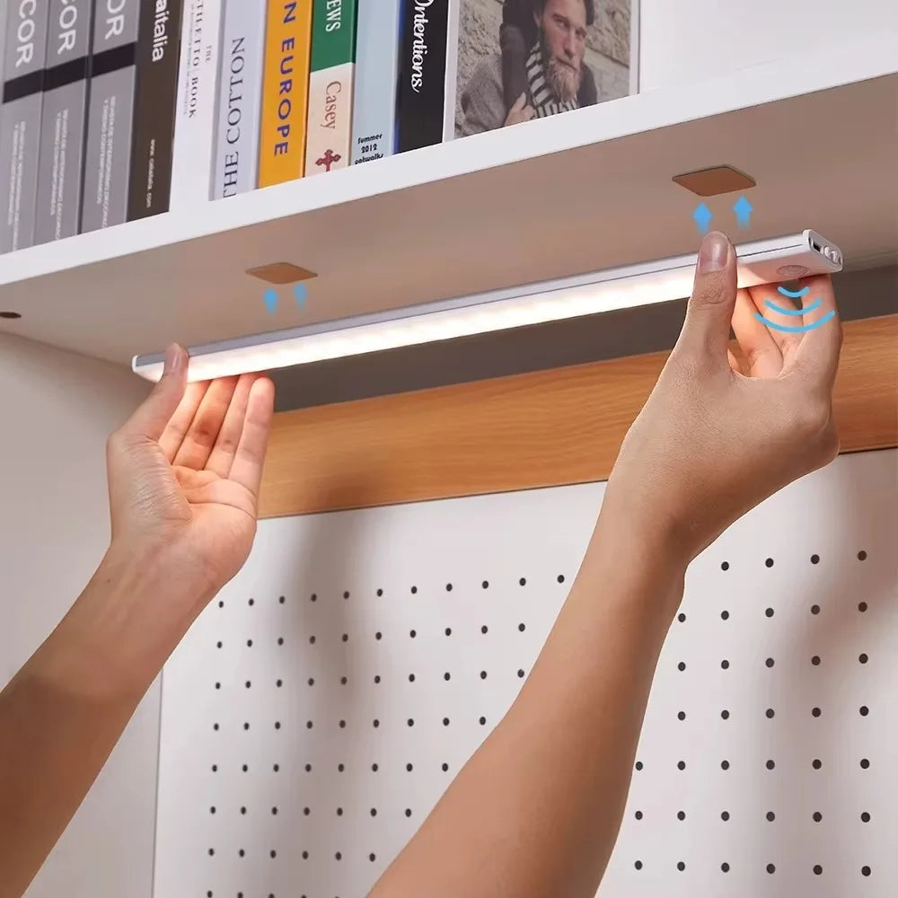 Under Cabinet LED Motion Sensor Light Rechargeable 10–50cm for Closet Wardrobe Kitchen