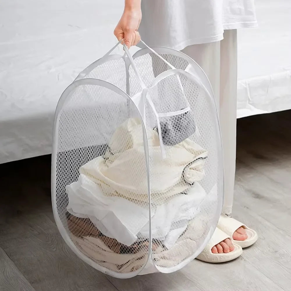 Foldable Ventilated Laundry Basket Large Capacity Portable