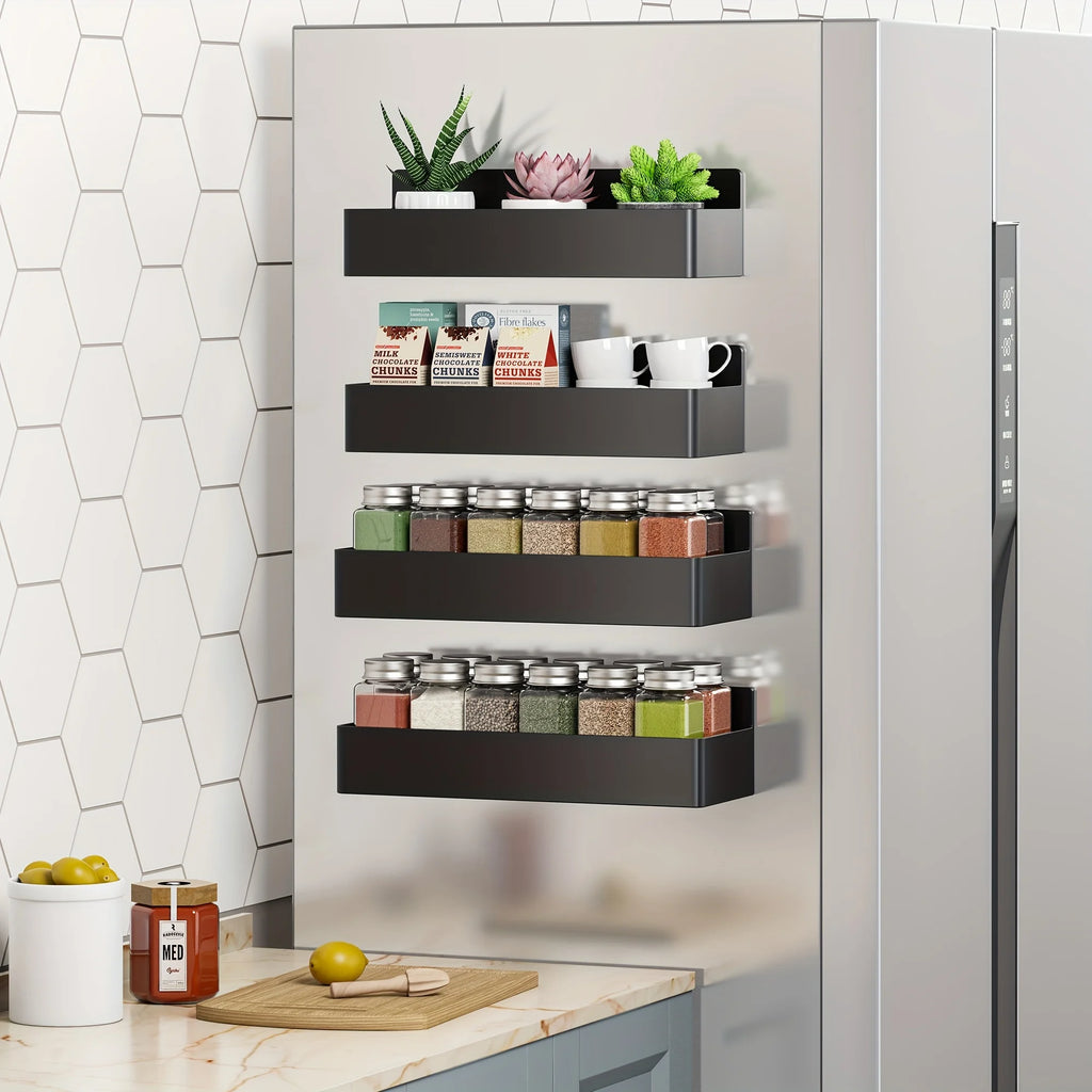 Magnetic Fridge Shelf Wall-Mounted Storage Rack (2 or 4 Piece Set)