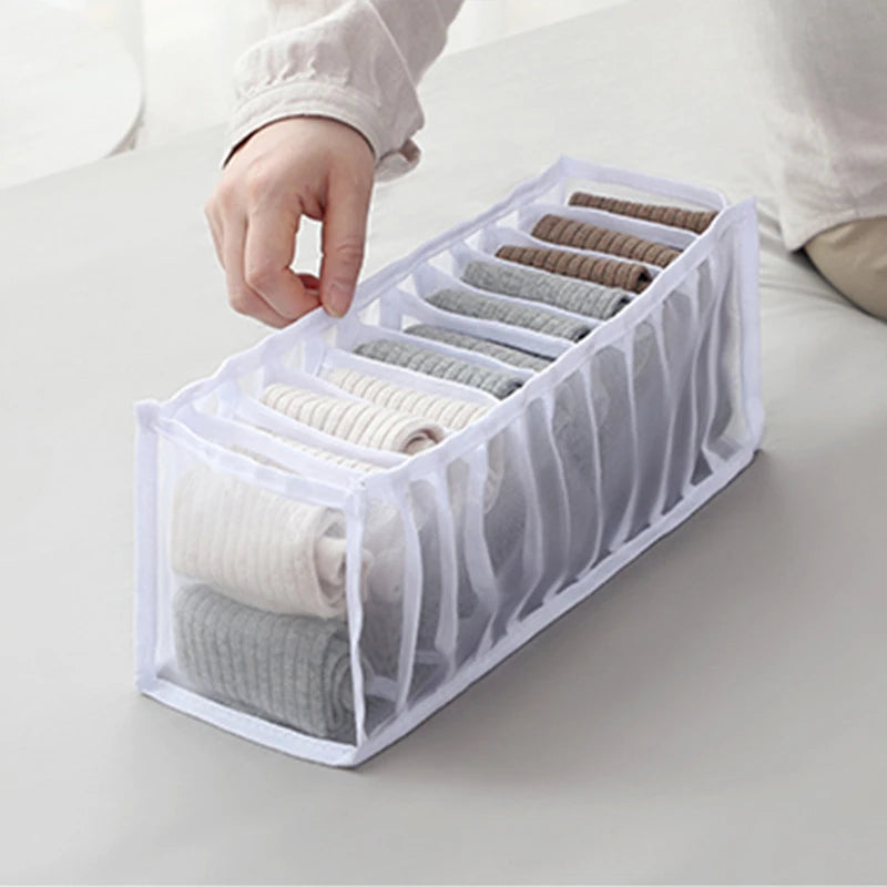 Underwear Drawer Organizer with Compartments for Bras, Socks & Underwear