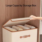 Clothes Storage Box With Lid Wardrobe Organizer for Blankets Underwear