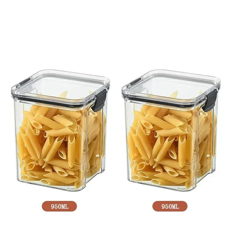 Stackable Fridge Organizer Bins – Airtight Storage Jars (Set of 2 or 4)