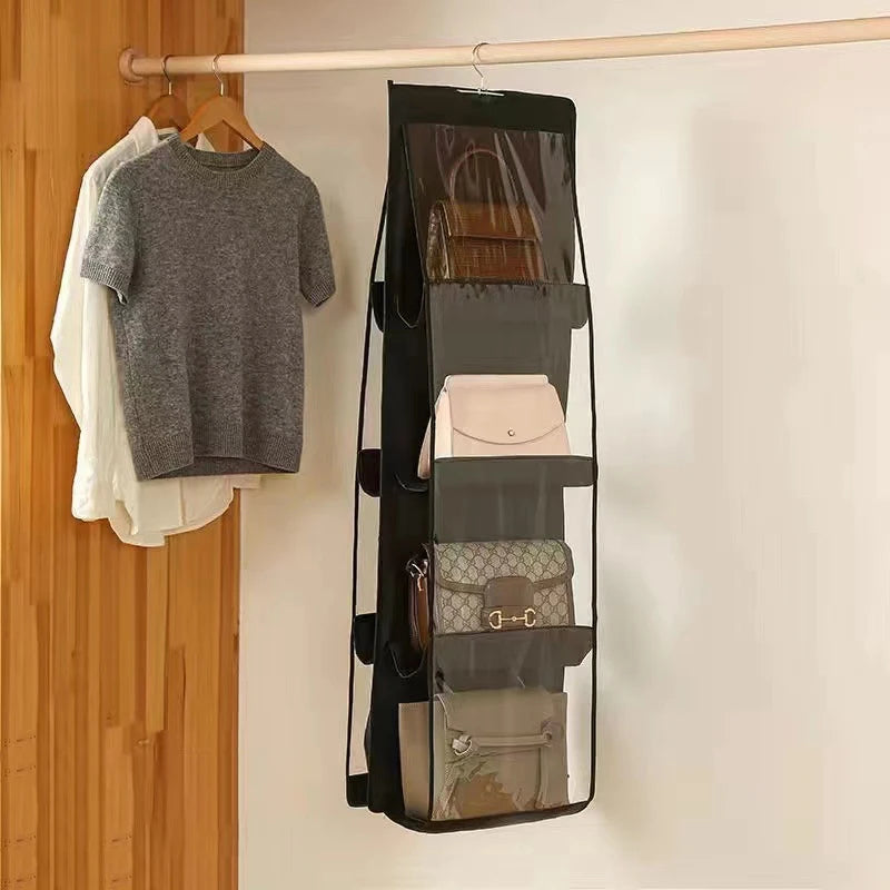 Hanging Handbag Organizer for Wardrobe Closet | Clear Storage Bag