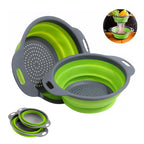 Collapsible Silicone Colander – Foldable Fruit & Vegetable Washing Basket