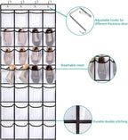 Over Door Shoe Rack Organizer with Large Mesh Pockets - 12 to 40 Pockets