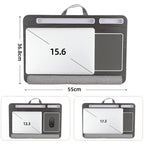 Bamboo Foldable Laptop Desk Bed Tray with Anti-Slip Bar, Mouse Pad & Rollers
