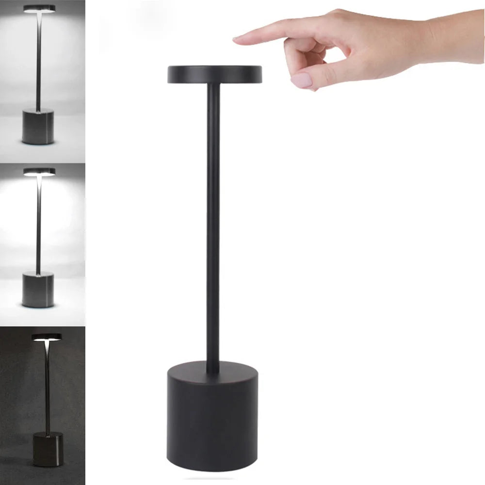 LED Table Lamp USB Rechargeable Touch Sensor Night Light for Bedroom
