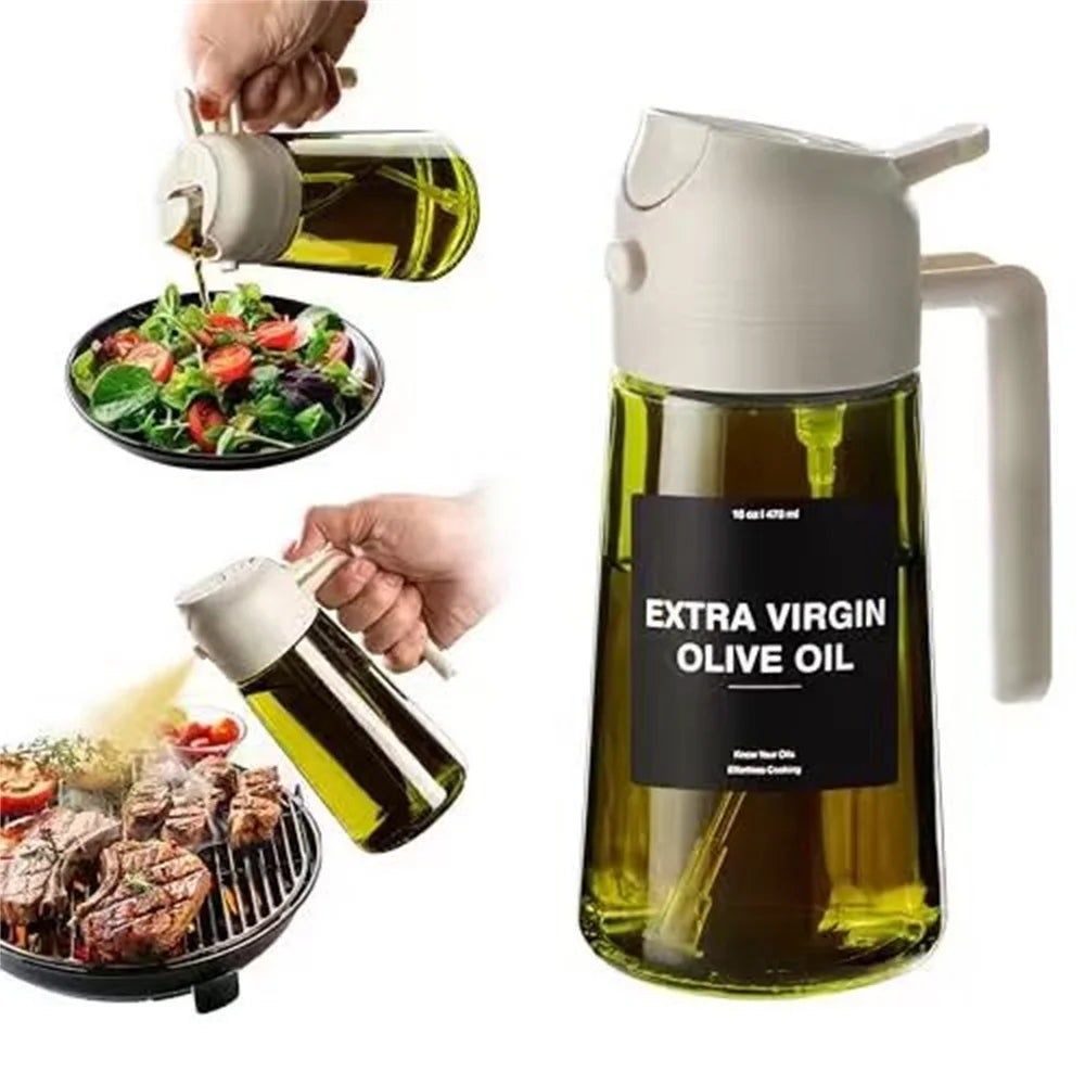 Glass Oil Sprayer Bottle for Air Fryer – 470ml Mist & Pour Dispenser