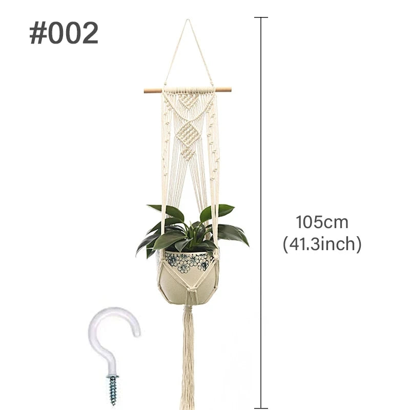 Handmade Macrame Plant Hanger Wall Hanging Basket Planter