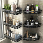 No Drill Aluminum Shower Shelf Wall Mounted Bathroom Storage Rack